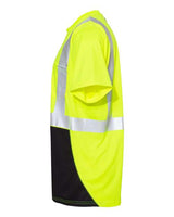 Kishigo 9162 Black Bottom Class 2 T-Shirt #color_Lime