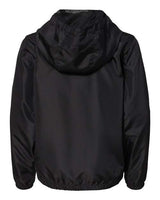 Independent Trading Co. EXP24YWZ Youth Lightweight Windbreaker Full-Zip Jacket #color_Black