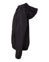 Independent Trading Co. EXP24YWZ Youth Lightweight Windbreaker Full-Zip Jacket #color_Black