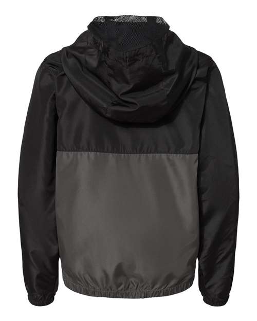 Independent Trading Co. EXP24YWZ Youth Lightweight Windbreaker Full-Zip Jacket #color_Black/ Graphite