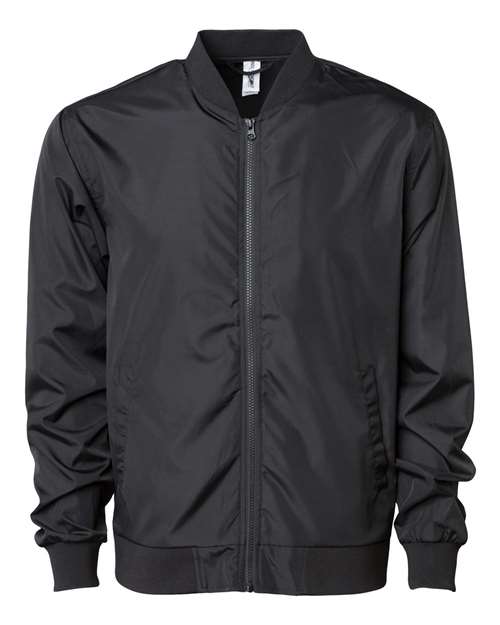 Independent Trading Co. EXP52BMR Lightweight Bomber Jacket #color_Black