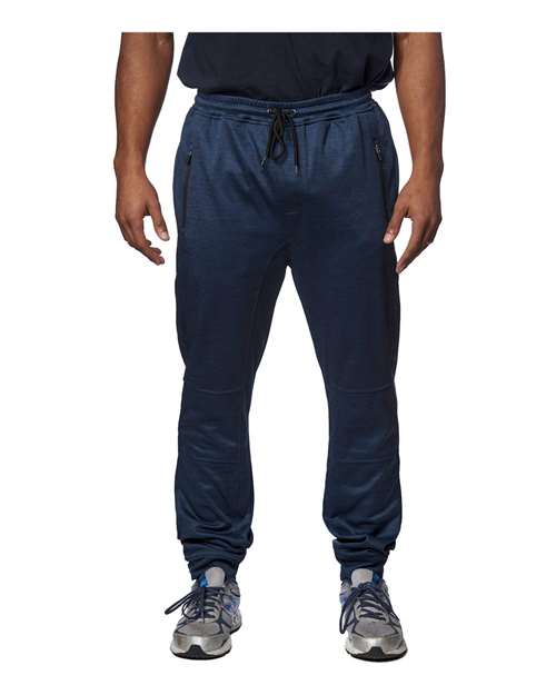 Burnside BU8801 Men's Go Anywhere Performance Jogger Pant #color_HEATHER NAVY