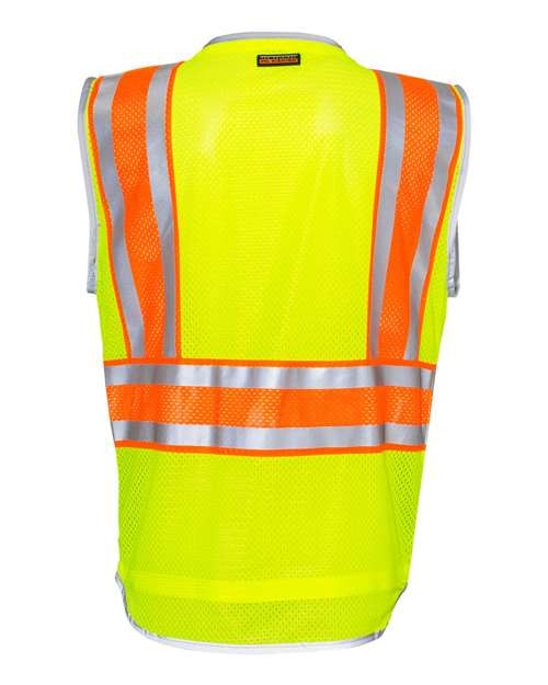 Kishigo 1543-1544 Premium Brilliant Series Ultimate Reflective Vest #color_Lime