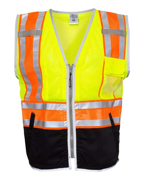 Kishigo 1543-1544 Premium Brilliant Series Ultimate Reflective Vest #color_Lime