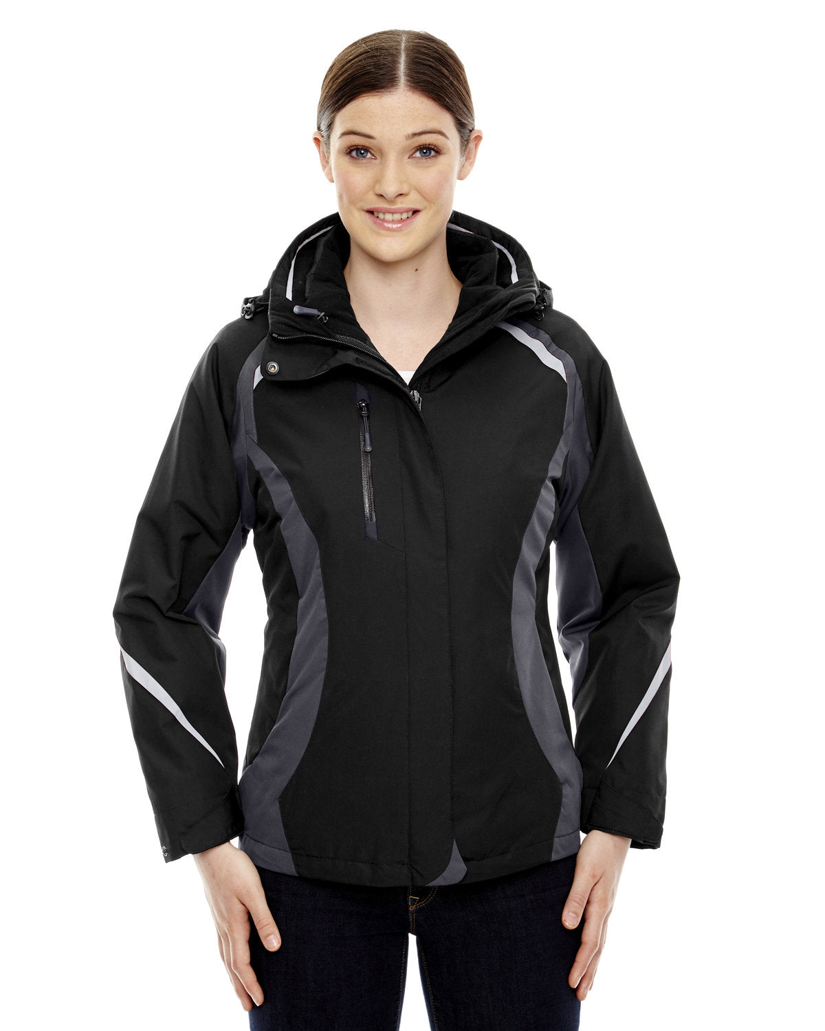 North End 78195 Ladies' Height 3-in-1 Jacket with Insulated Liner