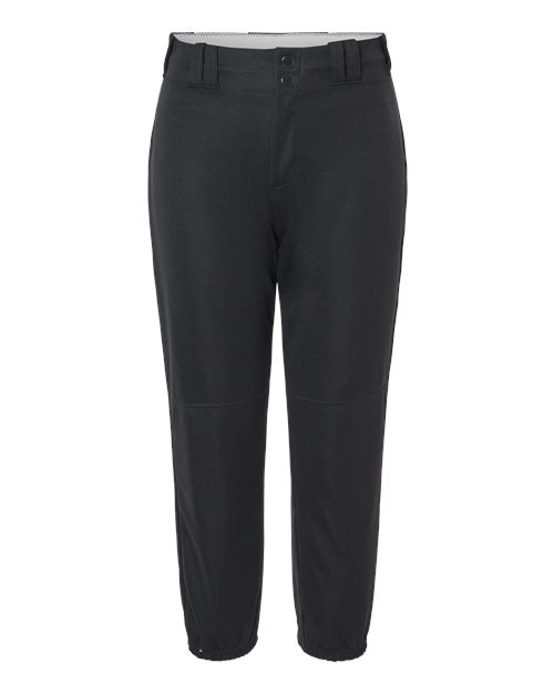 Alleson Athletic 605PBW Women's Belt Loop Fast-Pitch Pants #color_Black