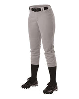 Alleson Athletic 605PBW Women's Belt Loop Fast-Pitch Pants #color_Grey
