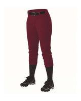 Alleson Athletic 605PBW Women's Belt Loop Fast-Pitch Pants #color_Maroon