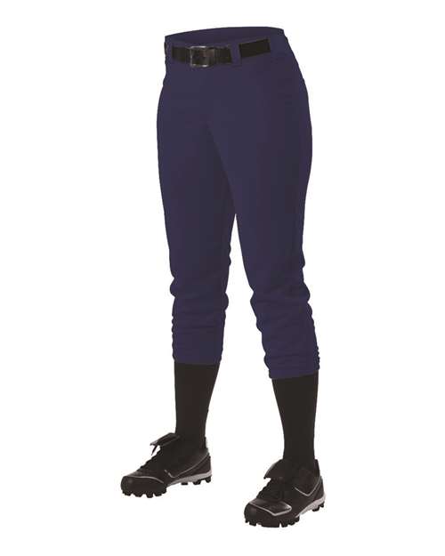 Alleson Athletic 605PBW Women's Belt Loop Fast-Pitch Pants #color_Navy