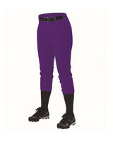 Alleson Athletic 605PBW Women's Belt Loop Fast-Pitch Pants #color_Purple