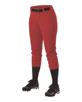 Alleson Athletic 605PBW Women's Belt Loop Fast-Pitch Pants #color_Red