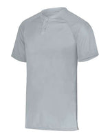 Augusta Sportswear AG1565 Adult Attain 2-Button Baseball Jersey #color_SILVER