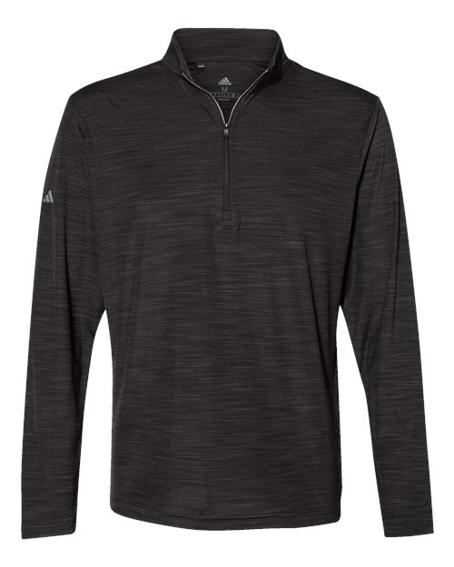 Adidas A475 Lightweight Mélange Quarter-Zip Pullover #color_Black Melange