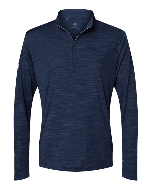 Adidas A475 Lightweight Mélange Quarter-Zip Pullover #color_Collegiate Navy Melange