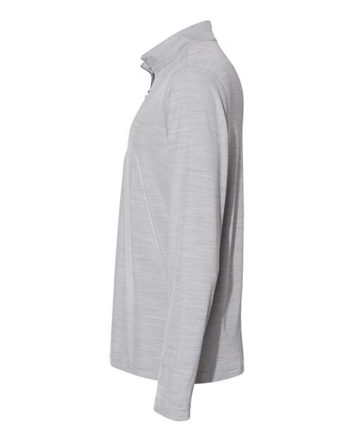 Adidas A475 Lightweight Mélange Quarter-Zip Pullover #color_Mid Grey Melange