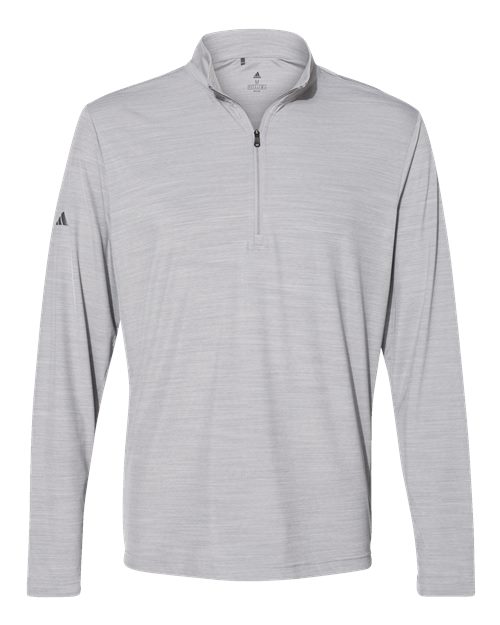 Adidas A475 Lightweight Mélange Quarter-Zip Pullover #color_Mid Grey Melange