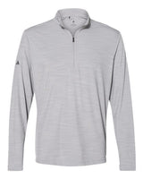 Adidas A475 Lightweight Mélange Quarter-Zip Pullover #color_Mid Grey Melange