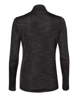 Adidas A476 Women's Lightweight Mélange Quarter-Zip Pullover #color_Black Melange
