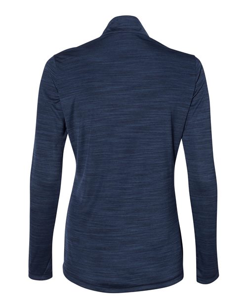 Adidas A476 Women's Lightweight Mélange Quarter-Zip Pullover #color_Collegiate Navy Melange