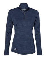 Adidas A476 Women's Lightweight Mélange Quarter-Zip Pullover #color_Collegiate Navy Melange