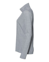 Adidas A476 Women's Lightweight Mélange Quarter-Zip Pullover #color_Mid Grey Melange