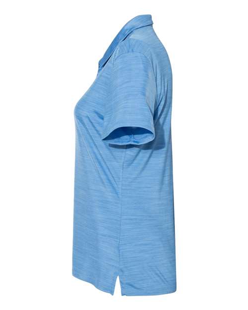 Adidas A403 Women's Mélange Polo #color_Lucky Blue Melange