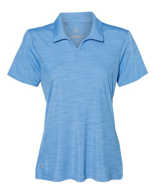 Adidas A403 Women's Mélange Polo #color_Lucky Blue Melange