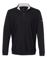 Adidas A295 Performance Textured Quarter-Zip Pullover #color_Black