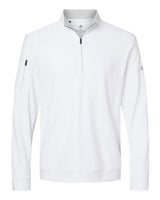 Adidas A295 Performance Textured Quarter-Zip Pullover #color_White