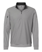 Adidas A295 Performance Textured Quarter-Zip Pullover #color_Grey Three
