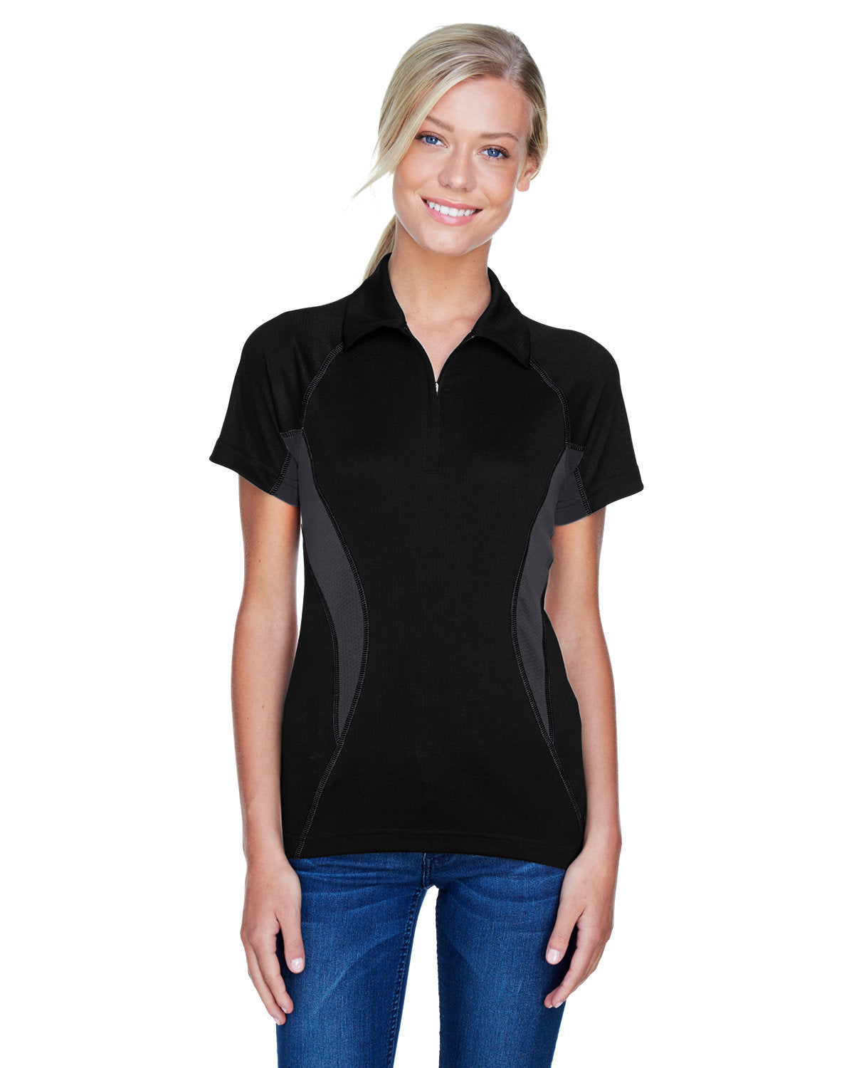 North End 78657 Ladies' Serac UTK coollogik Performance Zippered Polo