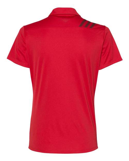 Adidas A325 Women's 3-Stripes Shoulder Polo #color_Collegiate Red/ Black