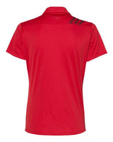 Adidas A325 Women's 3-Stripes Shoulder Polo #color_Collegiate Red/ Black
