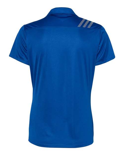 Adidas A325 Women's 3-Stripes Shoulder Polo #color_Collegiate Royal/ Grey Three