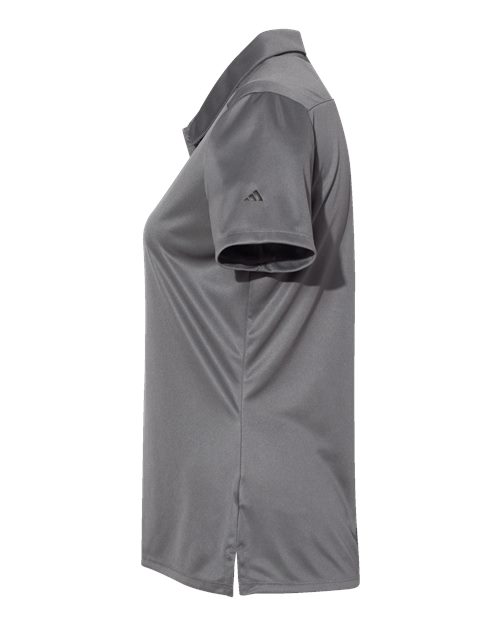 Adidas A325 Women's 3-Stripes Shoulder Polo #color_Grey Five/ Black