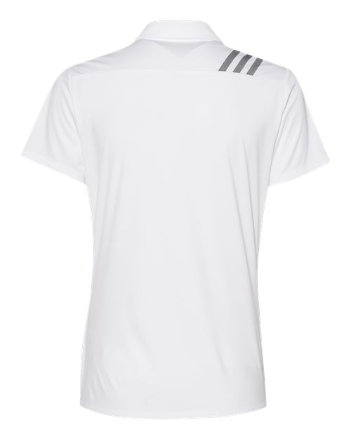 Adidas A325 Women's 3-Stripes Shoulder Polo #color_White/ Black
