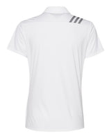 Adidas A325 Women's 3-Stripes Shoulder Polo #color_White/ Black