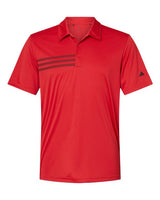 Adidas A324 3-Stripes Chest Polo #color_Collegiate Red/ Black