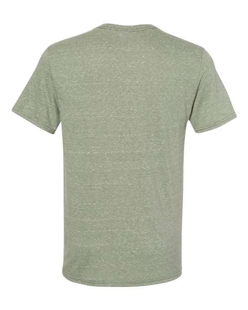 Jerzees 88MR Adult Snow Heather T-Shirt #color_MLTRY GRN SNW HT