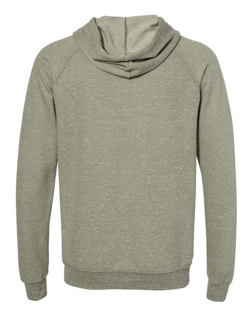 Jerzees 90MR Adult Snow Heather Raglan Hooded Sweatshirt #color_MLTRY GRN SNW HT