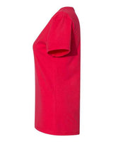 Hanes S04V Ladies' Nano-T V-Neck T-Shirt #color_ATHLETIC RED