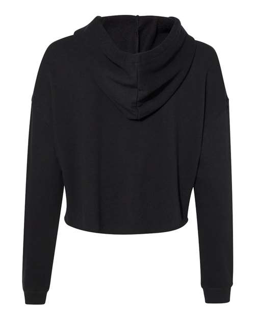 Independent Trading Co. AFX64CRP Women’s Lightweight Crop Hooded Sweatshirt #color_Black