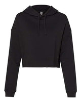 Independent Trading Co. AFX64CRP Women’s Lightweight Crop Hooded Sweatshirt #color_Black