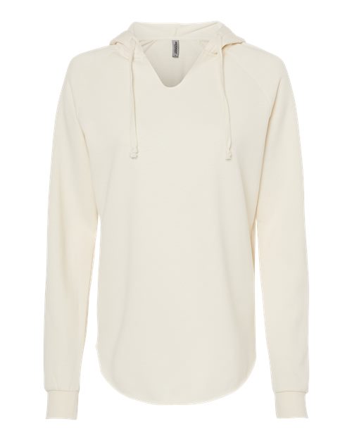Independent Trading Co. PRM2500 Women’s Lightweight California Wave Wash Hooded Sweatshirt #color_Bone