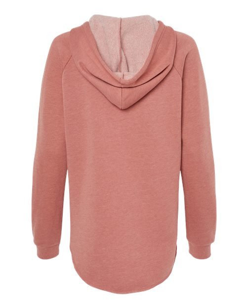 Independent Trading Co. PRM2500 Women’s Lightweight California Wave Wash Hooded Sweatshirt #color_Dusty Rose