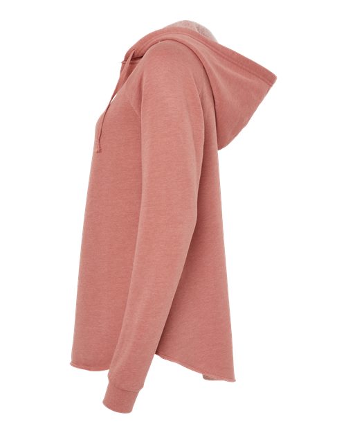 Independent Trading Co. PRM2500 Women’s Lightweight California Wave Wash Hooded Sweatshirt #color_Dusty Rose