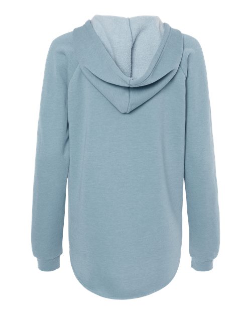 Independent Trading Co. PRM2500 Women’s Lightweight California Wave Wash Hooded Sweatshirt #color_Misty Blue
