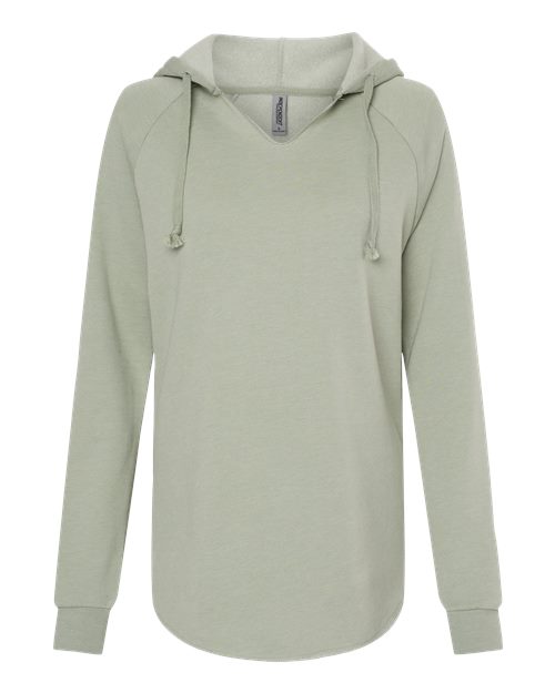 Independent Trading Co. PRM2500 Women’s Lightweight California Wave Wash Hooded Sweatshirt #color_Sage