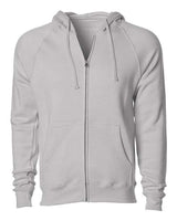 Independent Trading Co. PRM33SBZ Special Blend Raglan Full-Zip Hooded Sweatshirt #color_Stone Heather