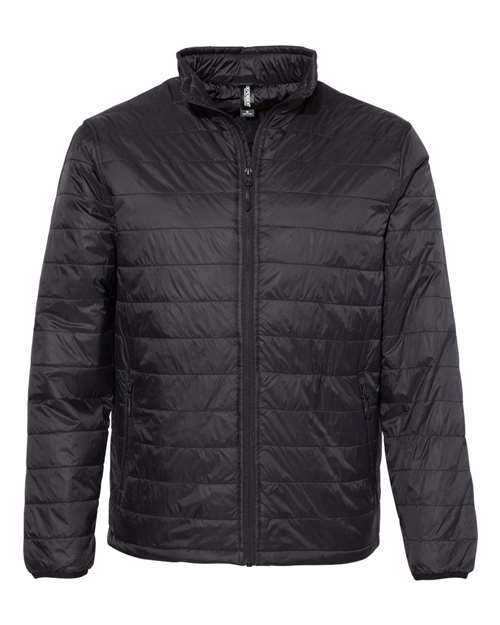 Independent Trading Co. EXP100PFZ Puffer Jacket #color_Black
